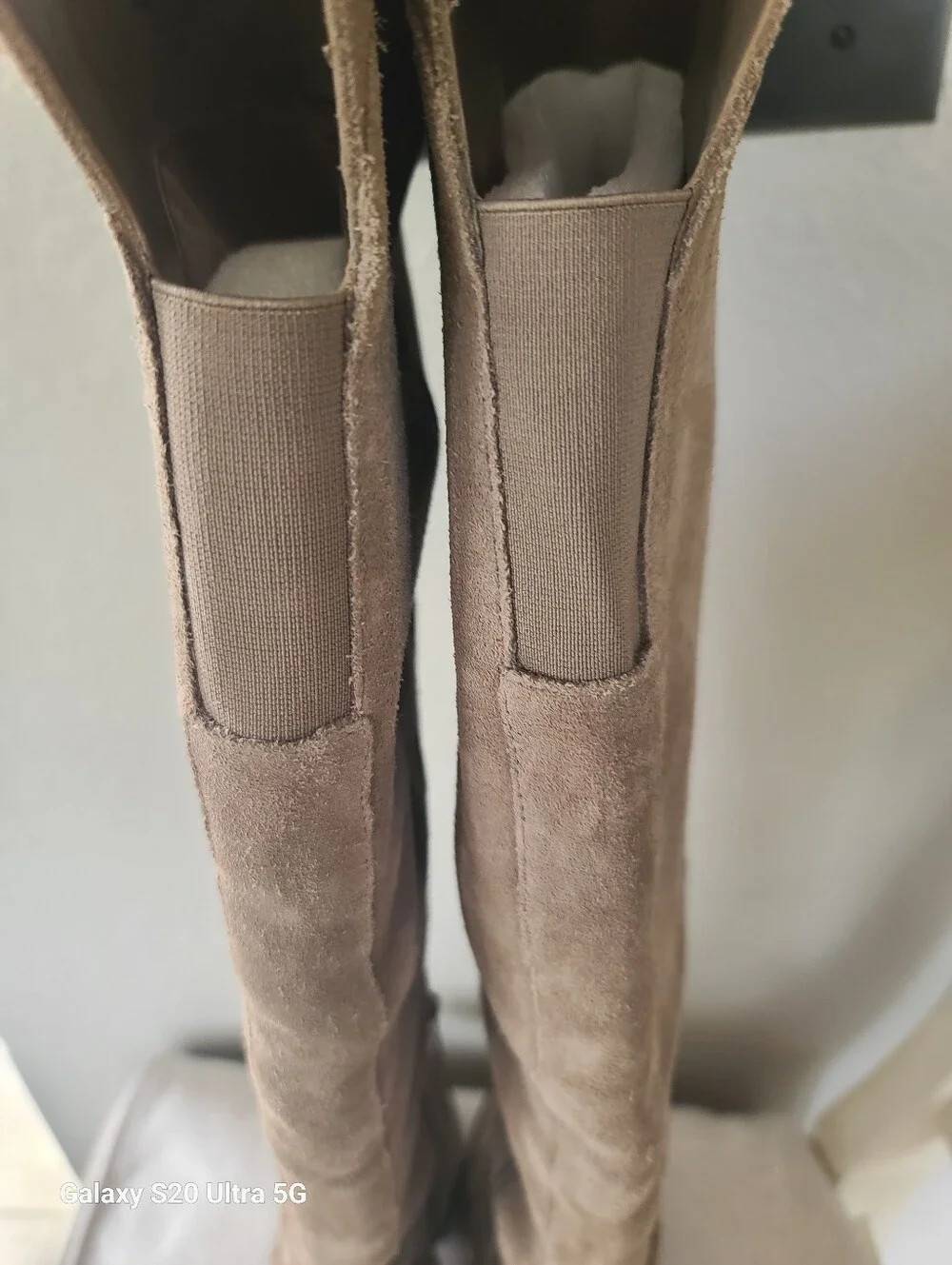 Vince Camuto Madolee Over-the-knee Boots Soft Taupe Tan Suede Size 7